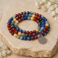 7 Chakra Beads Mala Bracelet, 108 Prayer Beads Necklace