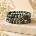 Pulsera de turquesa africana 4MM, 6MM, 8MM, 10MM, 12MM Una pulsera de cuentas redondas Pulsera de piedras preciosas Piedras curativas