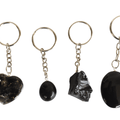 Black Obsidian Key Chain, Gemstone Keychain Crystal Key Ring (Inner Peace and Stress Relief)