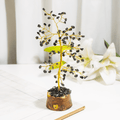 Black Obsidian Gemstone Tree, Crystal Tree Of Life.