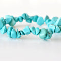 Pulseras de chip de turquesa natural, pulseras de chip de piedras preciosas de cristal sueltas ~ pulsera de chip curativo