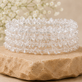 Pulseras de chip de cuarzo de cristal transparente natural, pulseras de chip de piedras preciosas de cristal sueltas ~ pulsera de chip curativo