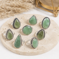 Green Jade Rings – Gemstone rings Natural Crystal Healing Jewelry Collection
