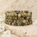 Green Tourmaline Round Beads Bracelet, Gemstone Bracelet