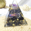 Black Tourmaline Orgone Pyramid, Crystal Energy Pyramid