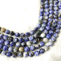 Sodalite Faceted Beads, Crystal Beads for Jewelry.