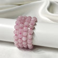 Rose Quartz Faceted Beads Bracelet, Crystal Bracelet