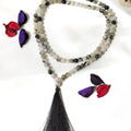 Black Rutile Gemstone Mala, 108 Prayer Bead Mala