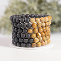Lava Diffuser Bracelet, Lava with Picture Jasper Beads Diffuser Jewelry, Aromatherapy, Essential Oil Bracelet, Spiritual Gift, Yoga Gift for Her,