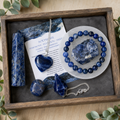 Sodalite Crystal Gift Set For Emotional Support and Protection, Real Polished Gemstones.