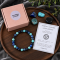 THROAT Chakra Crystals Kit, Chakra's Stones Tumbled Set, Chakra's Gift