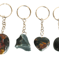 Bloodstone Key Chain, Gemstone Keychain Crystal Key Ring (Altruism and Cleansing)