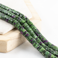 Ruby Zoisite Genuine Gemstone Spacer Beads for Bracelets, Necklaces and Gemstone jewelry.