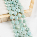 Amazonite Gemstone Disc Beads Crystal Healing Beads for Jewelry Making