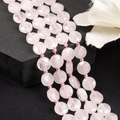 Rose Quartz Disc Beads Crystal Healing Beads for Jewelry Making