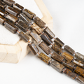 Bronzite Gemstone Pipe Bead, Crystal Healing Tube Beads.
