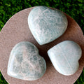 Corazón de cristal de amazonita, Mini corazón de cristal de bolsillo de 2 pulgadas