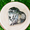 Polished Pyrite Druzy Heart Crystal, Puffy Mini 2 Inch Pocket Crystal Heart
