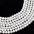 Cuentas redondas de piedra lunar arcoíris blanca de grado AAA de 6 mm, 8 mm y 10 mm