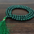 Natural Malachite Gemstone Mala, 108 Prayer Bead Mala.