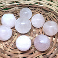 Sphère de quartz rose de 1 pouce ~ boule de cristal de quartz rose parfaite pour la guérison par le cristal, grille de cristal ~ guérison métaphysique, méditation