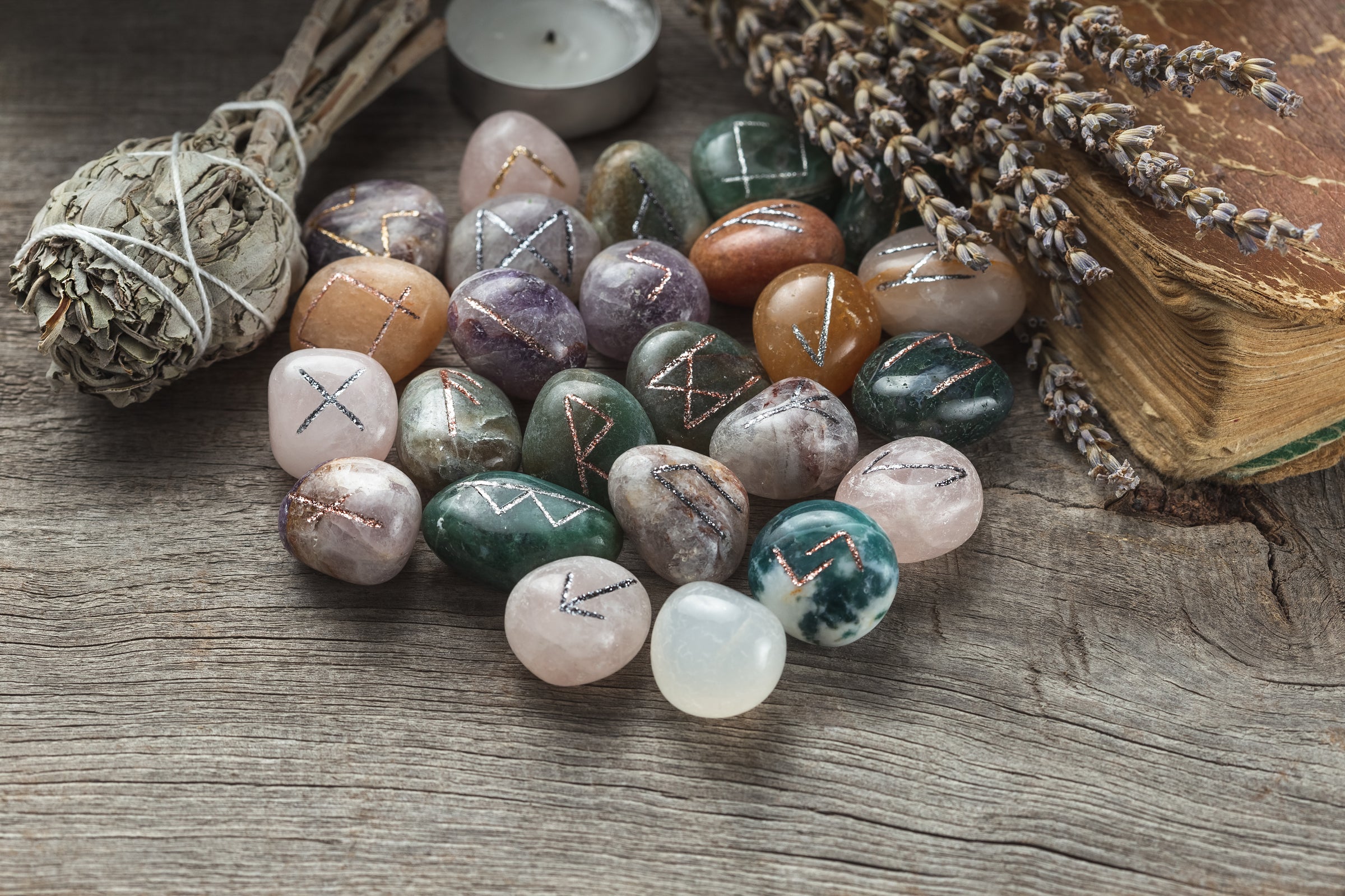 Elder Futhark Rune Stones Set