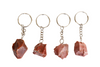 Red Jasper Key Chain, Gemstone Keychain Crystal Key Ring (Generosity and Balance)