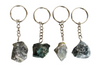 Moss Agate Key Chain, Gemstone Keychain Crystal Key Ring (Trust and Self-Discipline)