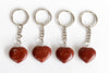 Red Jasper Key Chain, Gemstone Keychain Crystal Key Ring (Generosity and Balance)