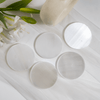 3 inches Selenite Plate, White Round Plain Selenite Charging Plate
