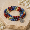 7 Chakra Beads Mala Bracelet, 108 Prayer Beads Necklace