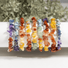 Pulseras de chip de 7 chakras naturales, pulseras de chip de piedras preciosas de cristal sueltas ~ Pulsera de chip de chakra curativo