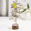 Árbol de cristal de amatista, árbol de mentira de piedras preciosas para decoración del hogar.