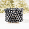 Pulsera de ónix negro 6MM, 8MM, 10MM MAAA pulsera de cuentas redondas, pulsera de piedras preciosas piedras curativas