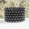 Pulsera de turmalina negra 4MM, 6MM, 8MM, 10MM, 12MM Una pulsera de cuentas redondas, pulsera de piedras preciosas Piedras curativas