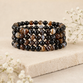 Pulsera de ágata Sulemani negra 6MM, 8MM, 10MM, 12MM Pulsera de cuentas redondas AAA, Pulsera de piedras preciosas Piedras curativas