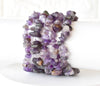 Pulseras de viruta de amatista natural, pulseras de viruta de piedras preciosas de cristal sueltas ~ pulsera de viruta curativa