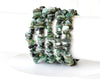 Pulseras de chip de esmeralda natural, pulseras de chip de piedras preciosas de cristal sueltas ~ pulsera de chip curativo