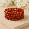 Pulseras de chip de cornalina natural, pulseras de chip de piedras preciosas de cristal suelto ~ pulsera de chip curativo