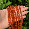 Uncut Raw Carnelian Crystal Chip Beads for Necklace (Manifestation and Passion)
