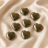 Cristal de corazón de pirita, Mini corazón de cristal de bolsillo de 1 pulgada hinchado
