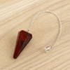 Péndulo Hexagonal Facetado Jaspe Rojo, Péndulo Cristal