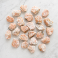 Piedras naturales en bruto Sunstone Piedras crudas Sunstone de 1 pulgada, trozos de cristal crudo en tamaño de paquete de 4 oz, 1/2 lb, 1 lb.