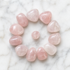 Piedra caída de cuarzo rosa Grado A, cristales caídos medianos, 1 pieza, 2, 3, 5 y 10 piezas