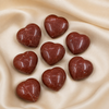 Cristal de corazón de jaspe rojo, Mini corazón de cristal de bolsillo de 1 pulgada hinchado