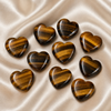 Corazón de cristal de ojo de tigre, Mini corazón de cristal de bolsillo de 1 pulgada hinchado