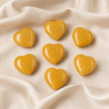 Cristal de corazón de aventurina amarilla, Mini corazón de cristal de bolsillo de 1 pulgada hinchado