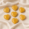Cristal de corazón de aventurina amarilla, Mini corazón de cristal de bolsillo de 1 pulgada hinchado