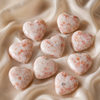 Sunstone Heart Crystal, Puffy Mini 1 pulgada Pocket Crystal Heart