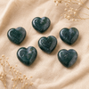 Cristal de corazón de ágata de musgo, Mini corazón de cristal de bolsillo de 1 pulgada hinchado